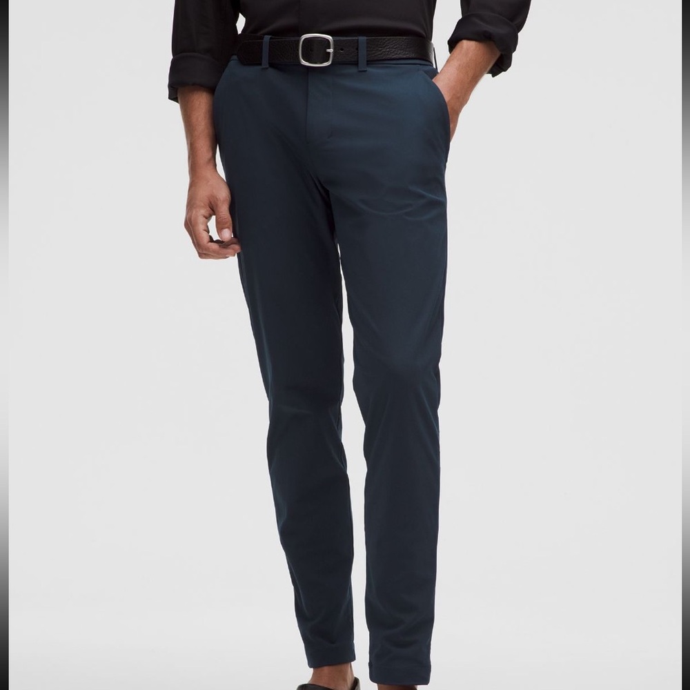 Lululemon Mens ABC Slim Fit Trouser Navy Blue Pants